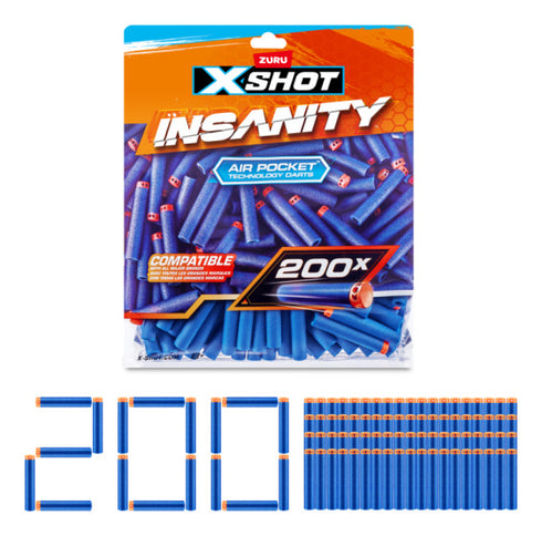 X-Shot Insanity 200pk Refill Darts